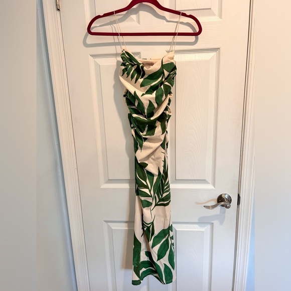 H&M Floral Leaf Summer Dress Bodycon XS NWOT - Picture 1 of 6